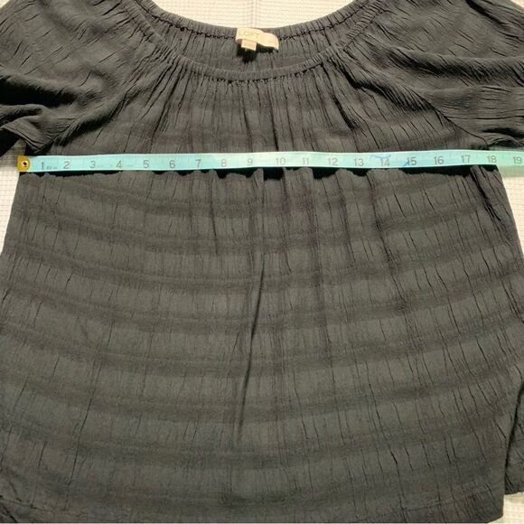 LOFT Crinkle Stripes Gauze Style Round Neckline Blouse SP - Picture 5 of 7
